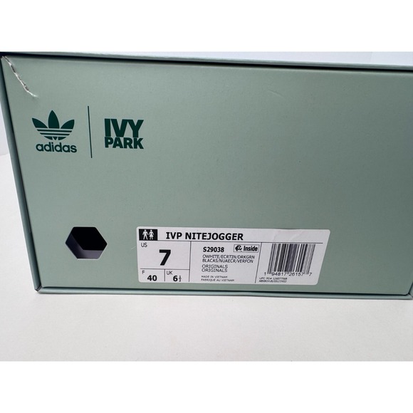 Adidas x Ivy Park Nite Jogger IVP White Green 2020 Unisex W-7, M-6 w/Keychain - Picture 12 of 12